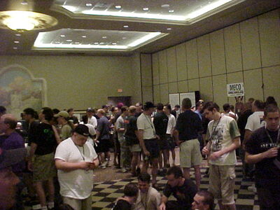 The vendor area.
