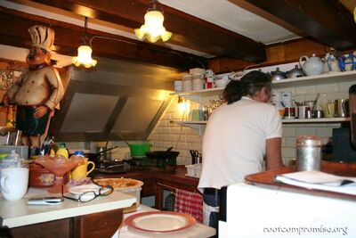 There's the kitchen.