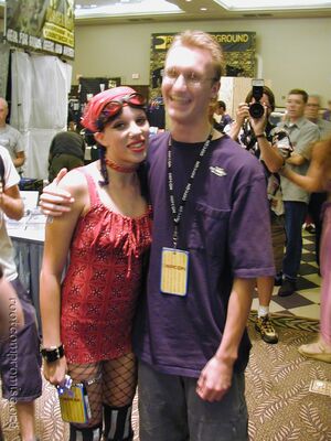 Haxxor Girl and Manic Velovity after they hurt each other.