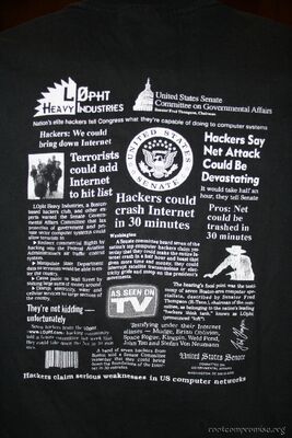 The back of Joe's L0pht shirt.