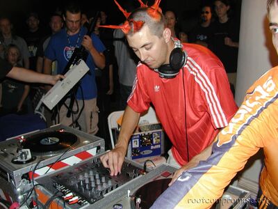 DJ CMOS spinning by Pool 2.