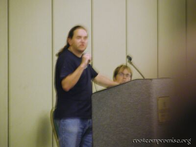A gives his Satellite talk.