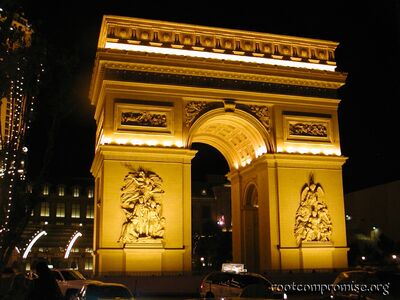 The Arc de Triomphe.