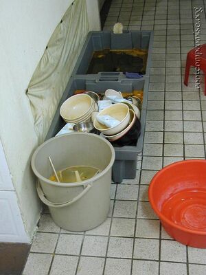 Where they wash the dishes.