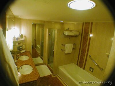 The bathroom.