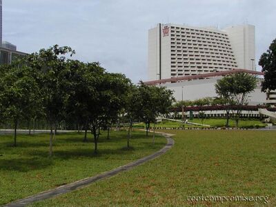 The Marina Mandarin hotel.