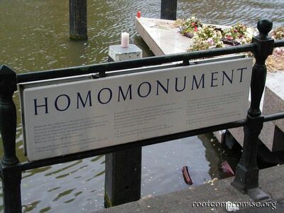 Homomonument - A monument to those persecuted for their sexual preference.