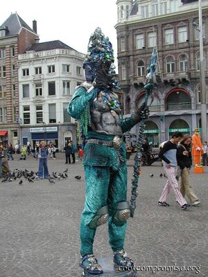 Nice Cod Piece!  Geddit?  Cod piece.  He's a fish guy...cod...oh forget it.