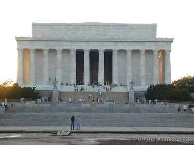 The Lincoln Memorial.