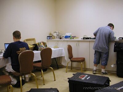Me and dedhed setting up the network.