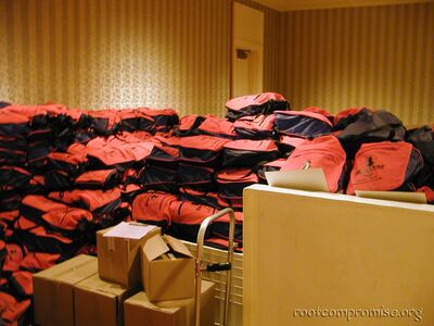 The con bags.