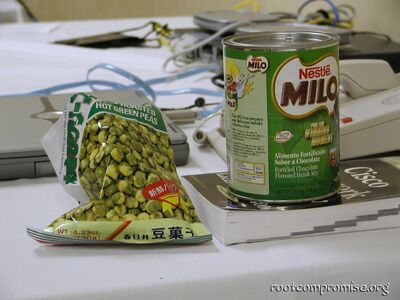 Wasabi Peas and Milo pick me up.