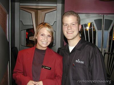 Jennifer, the cute Security guard that was kicking us out at closing.