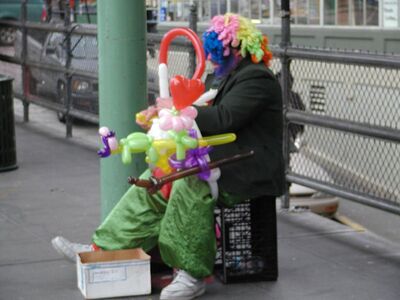 Creepy clown.
