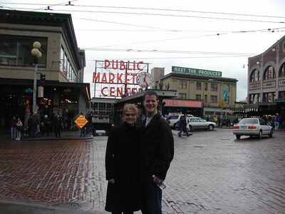 Me and Krissy at the market.