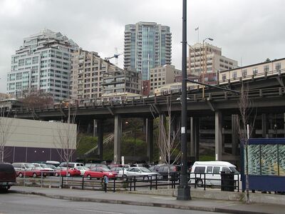Seattle to the left.
