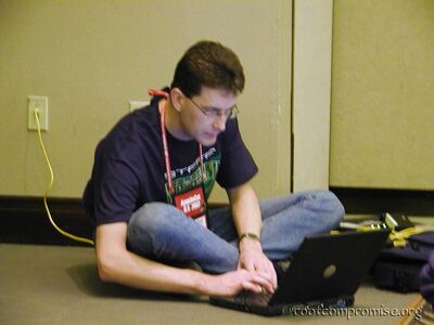 Lars Eilebrecht hacking away.