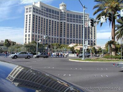 Bellagio and the roof of my car.