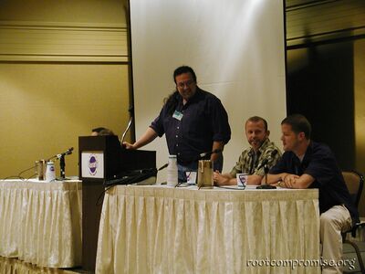 Chris Dibona, Eric Hughes, and I.
