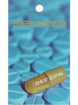 Defcon 8 Speaker Badge.