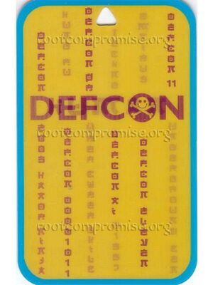 Defcon 11 Human Badge.