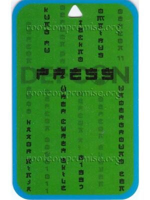 Defcon 11 Press Badge.