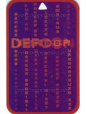 Defcon 11 Vendor Badge.