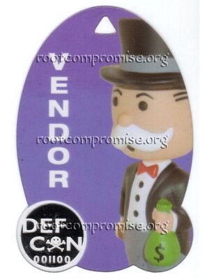 Defcon 12 Vendor Badge.