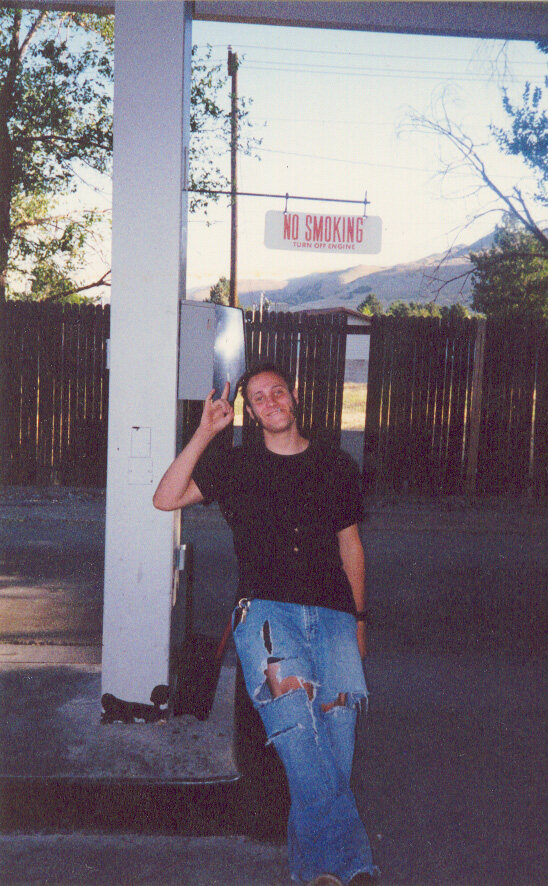 Acidprime smoking at the gas station.