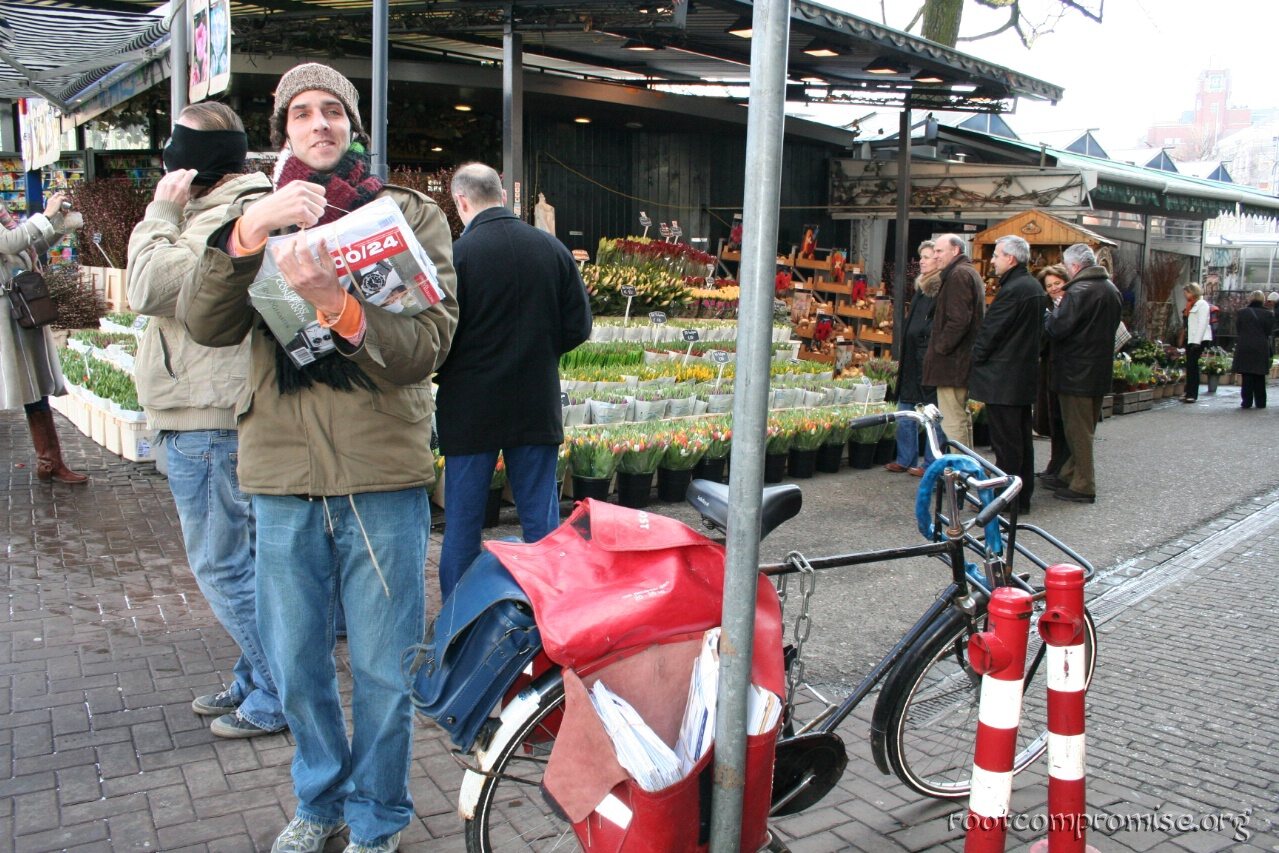 The mailman in Amsterdam.  Seriously.