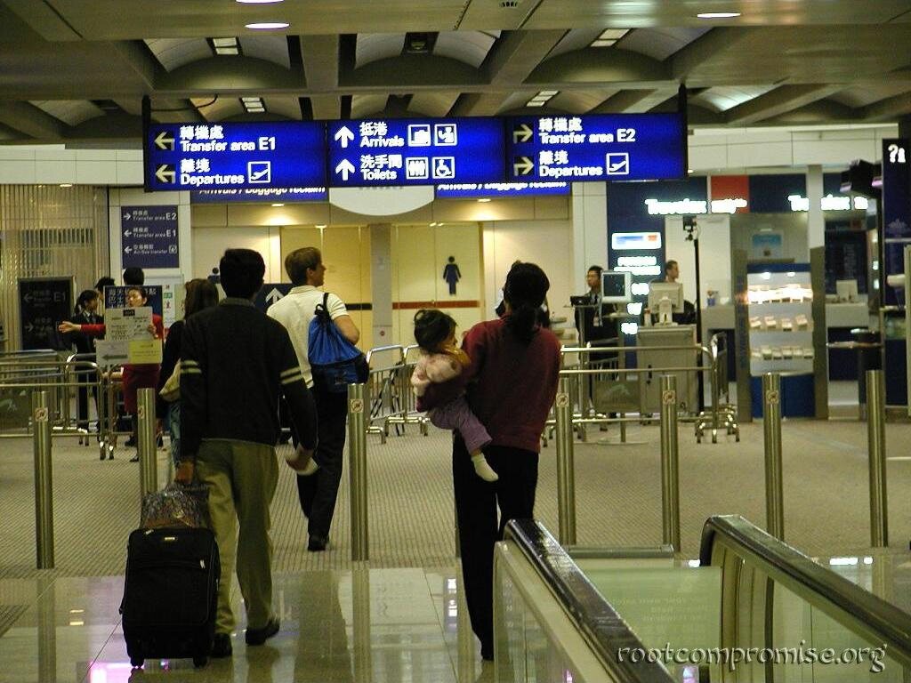 One hour layover in Hong Kong.