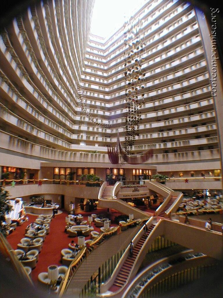 Inside the hotel.