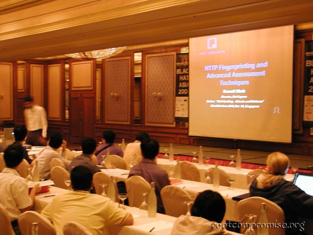 Saumil's session.  HTTP Fingerprinting and Advanced Assessment Techniques: Part 1