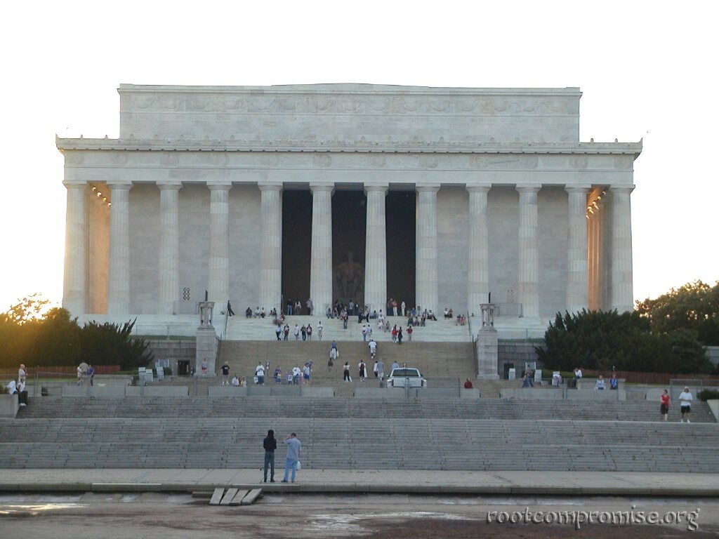 The Lincoln Memorial.