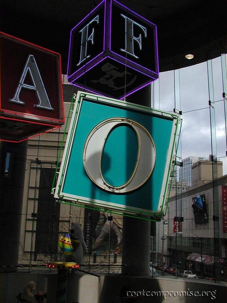 Giant FAO blocks.