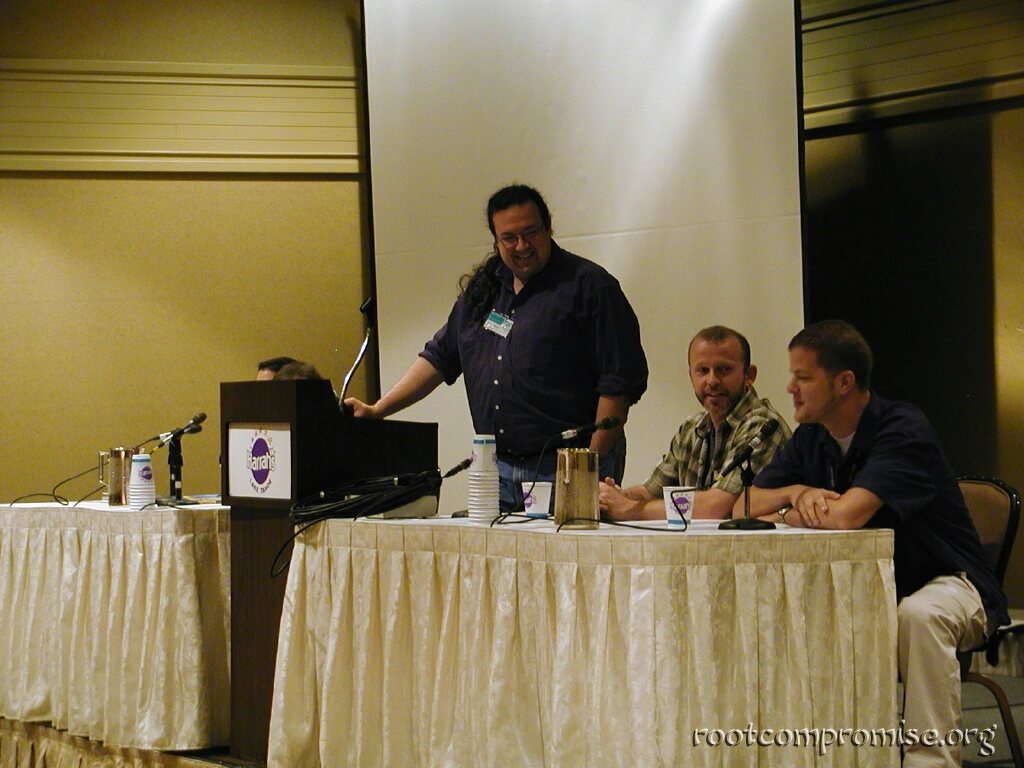 Chris Dibona, Eric Hughes, and I.